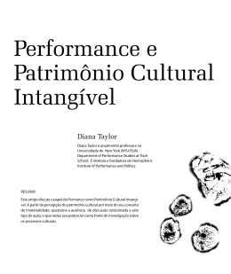 Performance e Patrimônio Cultural Intangível