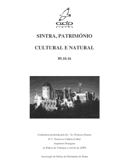 ADPS Sintra Patrimonio Cultural e Natural