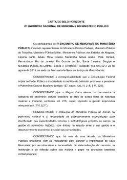Carta de Belo Horizonte - Ministério Público Militar