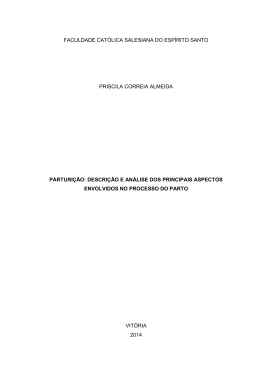 parturição: descrição e análise dos principais aspectos envolvidos