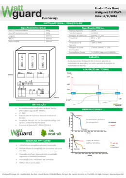 Pure Savings Product Data Sheet Wattguard 2.0 30kVA Data: 17/11