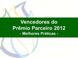 Vencedores do Prêmio Parceiro 2012