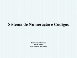 Sistema de Numeração e Códigos