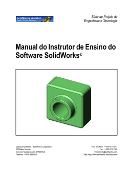 Manual do Instrutor de Ensino do Software SolidWorks®