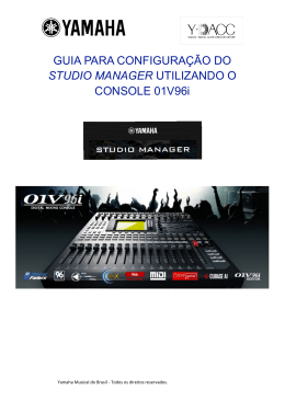 Configurando Studio Manager e a Gravação para 01V96i