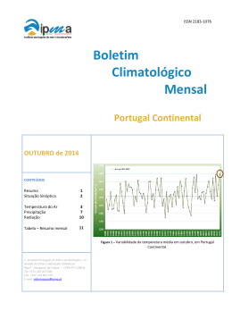 Boletim Climatológico Mensal - Instituto Português do Mar e da