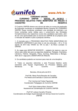 cursinho unifeb – edital nº 04/2013 – processo seletivo para