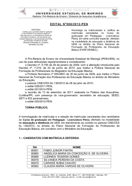 EDITAL N 006/2012-PEN - Diretoria de Assuntos Acadêmicos