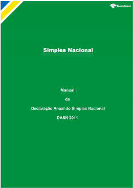 Manual da Declaração Anual do Simples Nacional