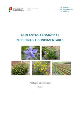 As plantas aromáticas, medicinais e condimentares 2012