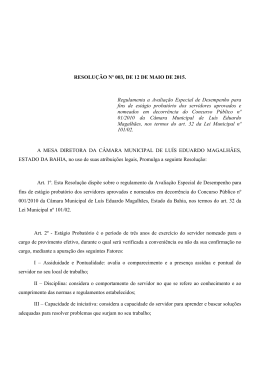 Resolução Nº 003/2015 - Portal da Câmara Municipal de Luís
