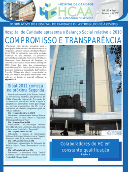 compromisso e transparência - Hospital de Caridade Dr. Astrogildo