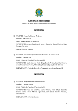 Agosto de 2014 - Adriana Segabinazzi - Secretaria