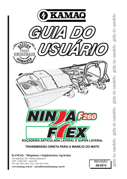 Guia do Usuário/Catálogo Peças NINJA FLEX F260