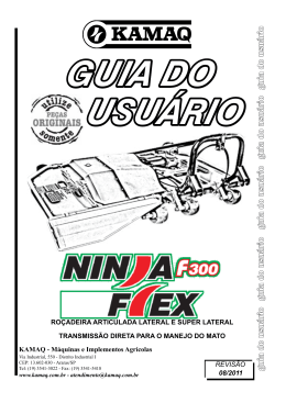 Guia do Usuário/Catálogo Peças NINJA FLEX F300