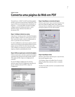 Converta uma página da Web em PDF