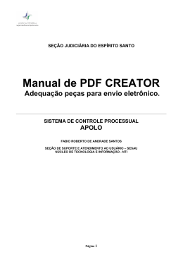 Apostila PDF Creator- Petição WEB