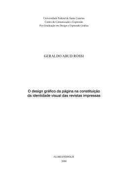 GERALDO ABUD ROSSI O design gráfico da página na constituição