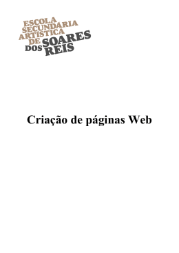 Criação de páginas Web - Escola Secundária Artística de Soares