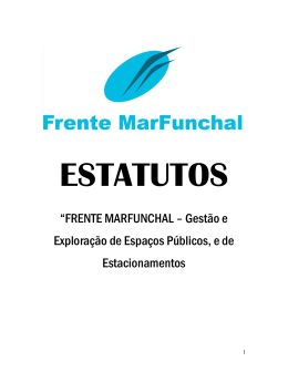 Estatutos - Frente Mar Funchal