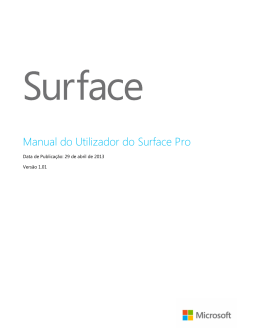 Surface Pro User Guide - version 1.1 - Center