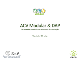 ACV Modular & DAP Ferramentas para Melhorar a indústria