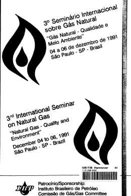 Patrocinio/Sponsorship: Instituto Brasileiro de Petr6leo