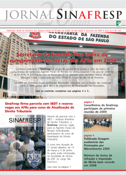 Sinafresp firma parceria com IBDT e reserva vagas aos AFRs para