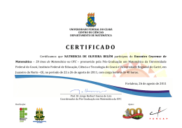certificado - Departamento de Matemática