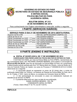 BG 212 - De 20 NOV 2014 - Proxy da Polícia Militar do Pará!