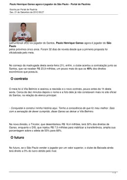 Paulo Henrique Ganso agora é jogador do São