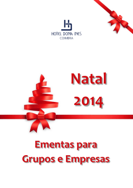 Natal 2014 Ementas para Grupos e Empresas