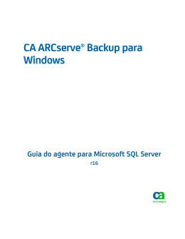 Guia do agente para Microsoft SQL Server do CA ARCserve Backup