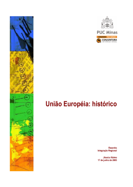 União Européia: histórico