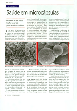 Saúde em microcápsulas - Revista Pesquisa FAPESP