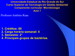 I. Bacteriologia II. - Professor Antônio Ruas