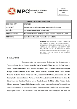 parecer nº 401/2013 - mpc - Ministério Público de Contas | Roraima