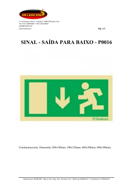 SINAL - SAÍDA PARA BAIXO - P0016