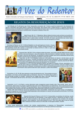 boletim ABRIL 2015 - Paróquia Cristo Redentor