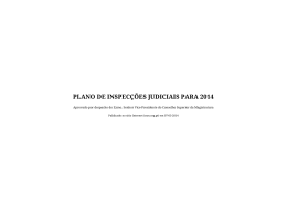plano de inspecções judiciais para 2014