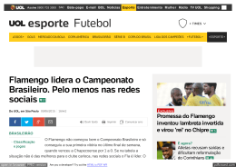 Flamengo lidera o Campeonato Brasileiro. Pelo menos nas