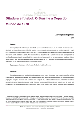 Ditadura e futebol: O Brasil e a Copa do Mundo de 1970