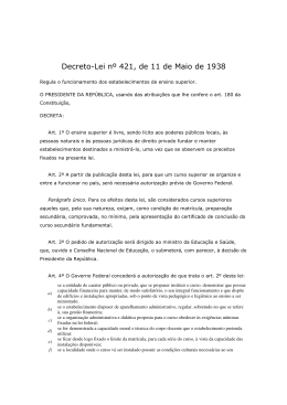 Decreto Lei 421, de 11/05/1938