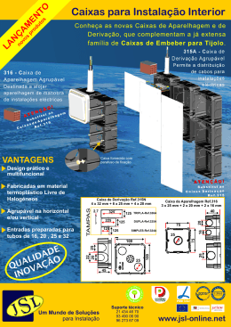 Caixas para Instalação Interior