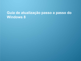 Manual de actualização para o Windows 8