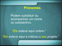 Aula 4 – Pronomes completo