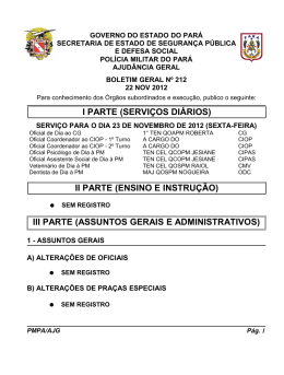 BG 212 - De 22 NOV 2012 - Proxy da Polícia Militar do Pará!