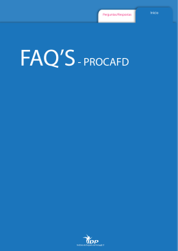 FAQ`S PROCAFD - Instituto do Desporto de Portugal