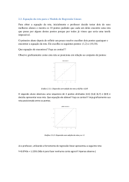 2.3. Equação da reta para o Modelo de Regressão Linear. Para