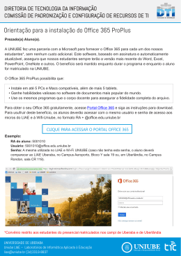 Orientação para a instalação do Office 365 ProPlus